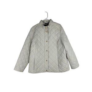 Lauren Ralph Lauren White Diamond Quilted Jacket Plus Sz 2X Lightweight Outdoor